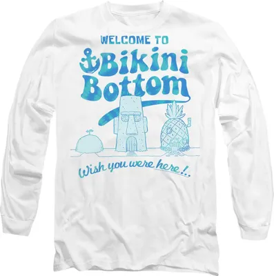 Produktbild von SpongeBob SquarePants - "Bikini Bottom Welcome" T-Shirt für Herren/Damen Uni TV10698 (L) (Weiß)