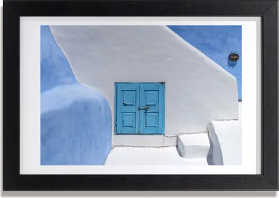 Produktbild von Bild 30x20 MDF-Rahmen, Wandkunst Santorini, Griechenland