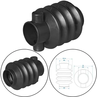 Produktbild von 1 x Faltenbalg Gummi für Anhänger, kompatibel für Knott/Schlegl 55-60 mm – robust und langlebig, 130mm Länge, optimaler Schutz