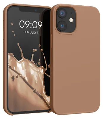 Produktbild von kwmobile Handyhülle für iPhone 12 mini Hülle, für iPhone 12 mini Case - Hülle Silikon - kabelloses Laden - Cappuccino
