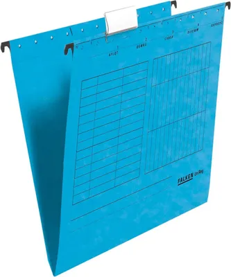 Produktbild von Falken 11287760F 5x Falken - Hängemappe UniReg,230g/m2-Kraftkarton,seitlich offen - Blau