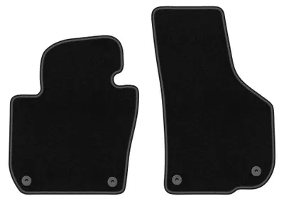 Produktbild von Velours-Fußmatten Vorne für Skoda Superb II 2008-2015 (Limousine/Kombi) – 2-tlg, Schwarz, passgenau – Wielganizator BASIC