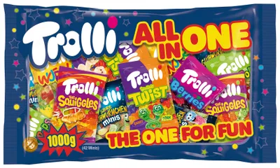 Zdjęcie produktu dla Trolli All in One the One for Fun Mix kolorowych gum owocowych fun 1000g