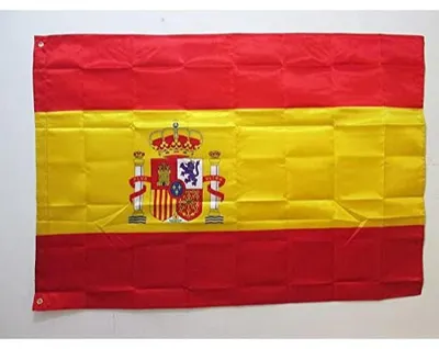 Produktbild von AZ FLAG - Flagge Spanien - 150x90 cm Satin - Spanische Fahne 100% Polyester mit Messing-Ösen - 110g