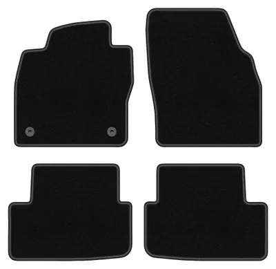 Produktbild von Velours-Fußmatten für Skoda Fabia IV 2021- (Schrägheck) – 4-tlg, Schwarz, passgenau – Wielganizator BASIC