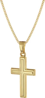 trendor 68420 Kreuz-Anhänger Gold 333 mit goldplattierter Silberkette 1
