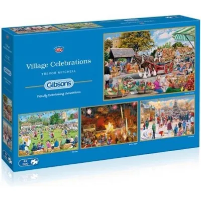 Image de GIBSONS Puzzle Fête de village 4x500 pièces