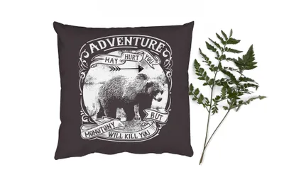 Produktbild von MuchoWow® Zierkissen Sofakissen Wohnzimmer Dekokissen 45x45 cm Bär - Tiere - Retro - Briefe - Schlafpolster - Polster für das Sofa