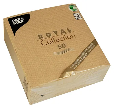 Zdjęcie produktu dla PAPSTAR 82360 PAPSTAR Servietten "ROYAL Collection", piaskowy
