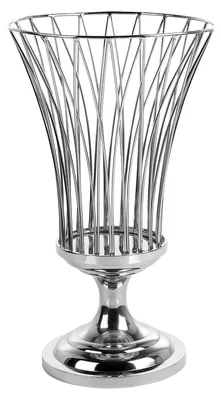 Produktbild von ALLEGRA Windlicht - H.43cm x D.25cm - silber - Edelstahl - Wohnzimmer