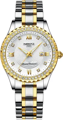 Produktbild von Armbanduhr Uhr Damen Analog Quarz Silver Diamant-Zifferblatt stilvolle wasserdichte Armbanduhr für Mädchen Schmuckarmband für präzise Zeitmessung