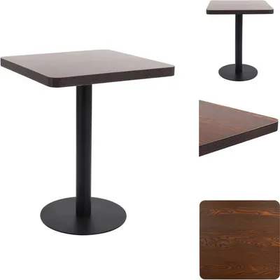 Productafbeelding van vidaXL Bistrotafel, donkerbruin, 60x60 cm, MDF - Eettafel