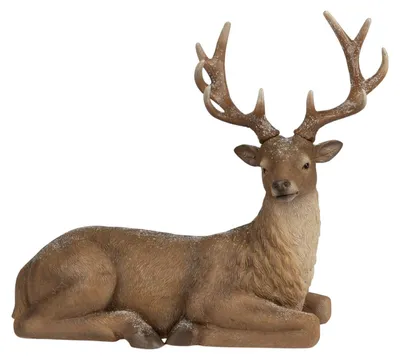 Produktbild von Formano Hirsch Deko Hirschfigur liegend 42cm Dekofigur aus Kunststein handbemalt