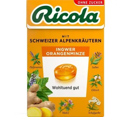 Produktbild von Ricola o.Z.Box Ingwer Orangenminze Bonbons 50 g