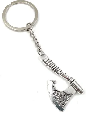 Produktbild von Onwomania Schlüsselanhänger - "Beil Axt Antik" - Metall Glücksbringer ideal als Geschenk z.B. für den besten Freund, die beste Freundin, Mama