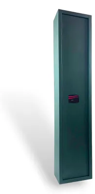 Immagine prodotto di Armadio portafucili 5 posti in acciaio verde militare con cassaforte tesoretto interno STARK S5001T