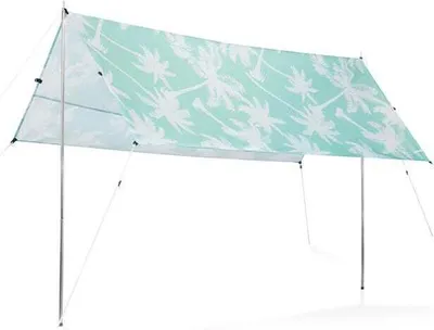 Produktbild von GARVIDA Sonnensegel - 210 x 175 cm - türkis/weiß