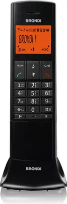 Zdjęcie produktu dla Brondi Lemure, Telefon w systemie DECT, Zestaw słuchawkowy bezprzewodowy, Głośnik, 50 wejścia, Nazwa i identyfikacja dzwoniącego, Czarny