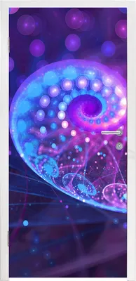 Produktbild von MuchoWow® Türtapete Selbstklebende Türfolie Abstrakt - Muscheln - Glitzer 90x205 cm Türposter Türaufkleber Klebefolie Türklebefolie - Türaufklebern