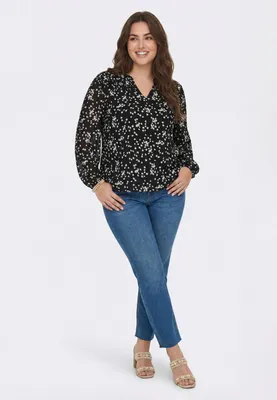 Produktbild von joella damen bluse plus size - schwarz, XL