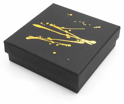 Produktbild von Vintageparts Geschenkbox schwarz gold 9 x 9 cm, 1 Stück