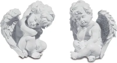 Produktbild von 2er Set ruhend sitzende kleine Engelchen