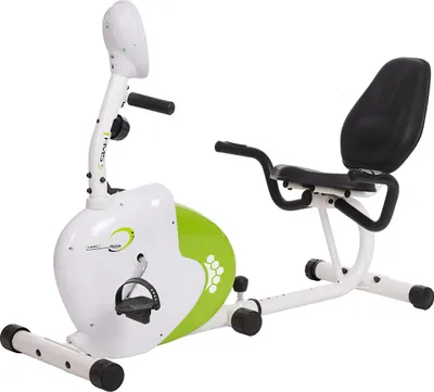 Zdjęcie produktu dla Leżący magnetyczny rower treningowy, biało-zielony