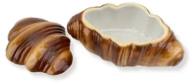 Productafbeelding van Opslagpot - Croissantpot - Bruin - 16,5x10x7,5 cm