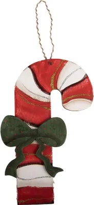 Produktbild von Clayre & Eef Weihnachtsanhänger Zuckerstange 16x1x29 cm Rot Holz