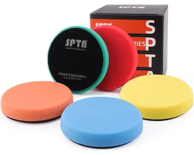 Zdjęcie produktu dla Gąbka polerska 125 mm - 5 szt. - Rzep - Pad polerski - Polerka mimośrodowa