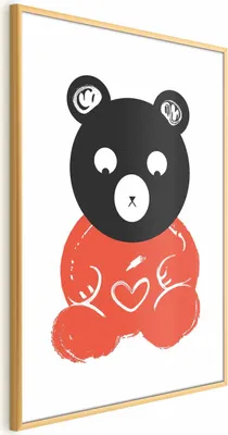 Produktbild von Posterpapier Poster - Thoughtful Bear 21x30 cm Für Kinder e-A-0115-ao-a