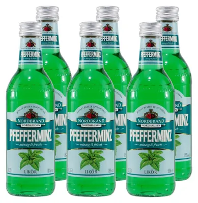 Produktbild von Nordbrand Pfefferminz Likör (6 x 0,35L)