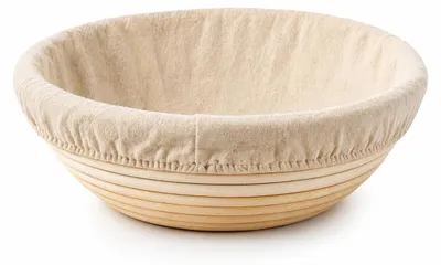 Productafbeelding van Rond gistenmandje 23×8 cm – Natuurlijk riet, handgemaakt, voor zuurdesem en brooddeeg