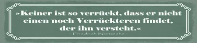 Produktbild von vianmo Blechschild 10x46 cm Zitat  keiner ist so verrückt, das er nicht