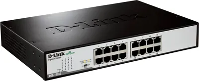 Imagen del producto de Switch de red D-Link DGS-1016D/E, no administrable, color negro, metálico