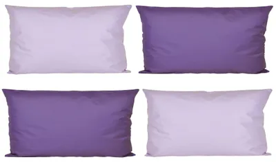 Produktbild von JACK 4x Outdoor Lounge Kissen 30x50cm viele Farben Dekokissen inkl. Füllung Wasserfest Sitzkissen Garten Stuhl, Farbe:2x Flieder - 2x Lila