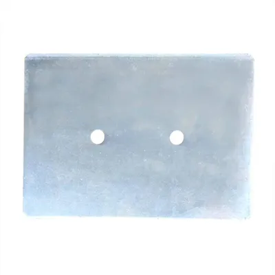 Productafbeelding van Montageplaat met sjorring, 175 x 125 mm, zilverkleurig, verpakt in blisterverpakking