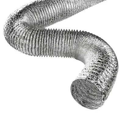 Image de Awenta KF125-10 – Tuyau de ventilation flexible en aluminium, diamètre 125 mm, longueur 1 mètre