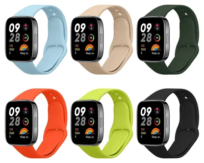 Produktbild von kwmobile 6x Sportarmband kompatibel mit Xiaomi Redmi Watch 3 Active Armband - Großes Set Smartwatch Armband in verschiedenen Farben
