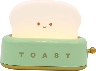 Produktbild von Wondee, Kinder Nachtlicht sanftes Licht Belyo Funny Toast, Weiß / Grün