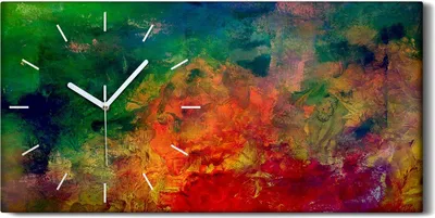 Produktbild von Wandbild Leinwand Bilder Wanduhr Geräuschlos 60x30 Malerei Abstrakte Kunst - weiße Hände