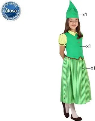 Produktbild von Atosa Elfenkostüm Mädchen Grün 3-4 Years Grün 3-4 Years