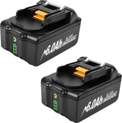 Obrázok produktu pre Náhradná batéria pre elektrické náradie, kapacita 9000 mAh, napätie 18 V, 2 X batéria 6,0 Ah