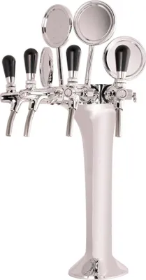 Immagine prodotto di Colonna birra, Distributore di birra - 4 fili, cromato: elegante e di alta qualità per bar e ristoranti
