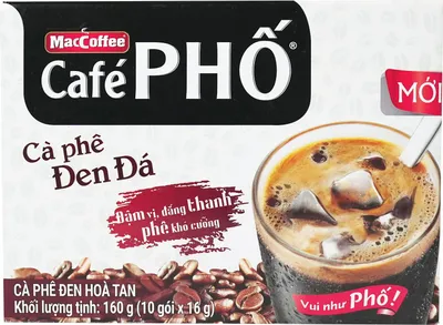 Produktbild von MacCoffee Cafe Pho Schwarzer Instantkaffee mit Zucker 160g