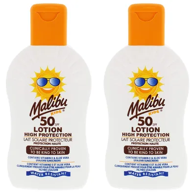 Produktbild von Malibu Kinder Lotion Schutzlotion SPF50 200ml x2pc