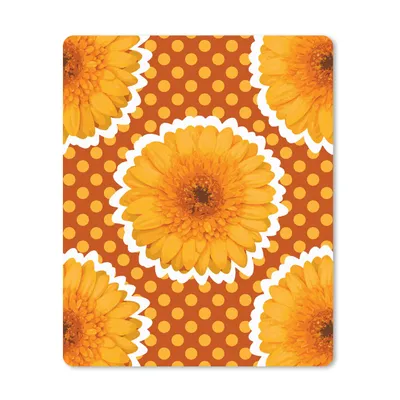 Produktbild von MuchoWow® Mauspad Mousepad Blumen - Punkte - Vintage - Muster 30x40 cm - Mousepads - Maus Mat - Pad - Mausunterlage - Mausmatten