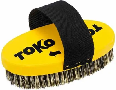 Produktbild von Toko Stahl Ovale Drahtbürste Mit Basis Und Riemen Gelb,Schwarz Gelb,Schwarz One Size