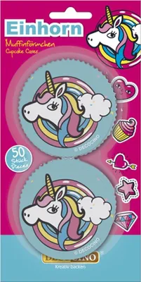 Produktbild von Muffinförmchen Einhorn, 50 Stück