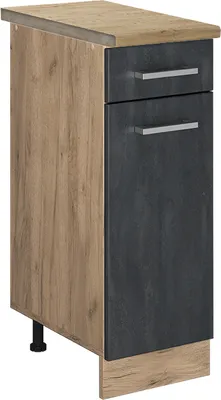 Immagine prodotto di Mobiletto base per cucina Vicco R-Line Calce nera 30 cm PL Rovere, Model 47546